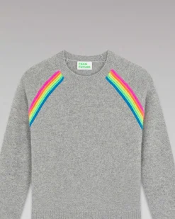 Pull Col Rond Bandes Multico Raglan*FROM FUTURE Clearance