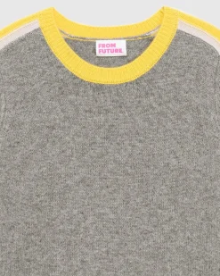 Pull Col Rond Bandes Tricolore*FROM FUTURE Online