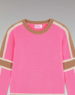 Pull Col Rond Bandes Tricolore*FROM FUTURE Clearance