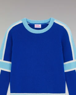 Pull Col Rond Bandes Tricolore*FROM FUTURE