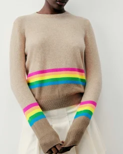 Pull Col Rond Bas A Bandes Multicolores*FROM FUTURE Hot