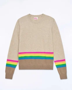 Pull Col Rond Bas A Bandes Multicolores*FROM FUTURE Hot