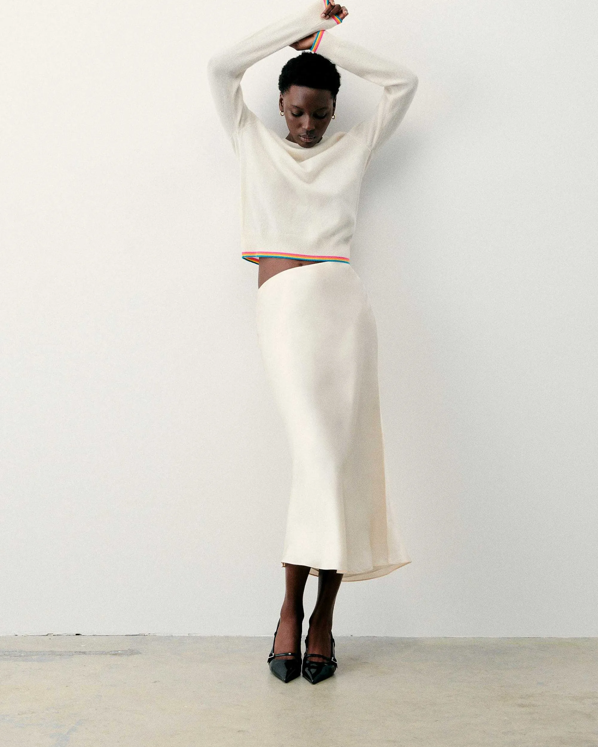 Pull Col Rond Bas Liseret Multicolore*FROM FUTURE