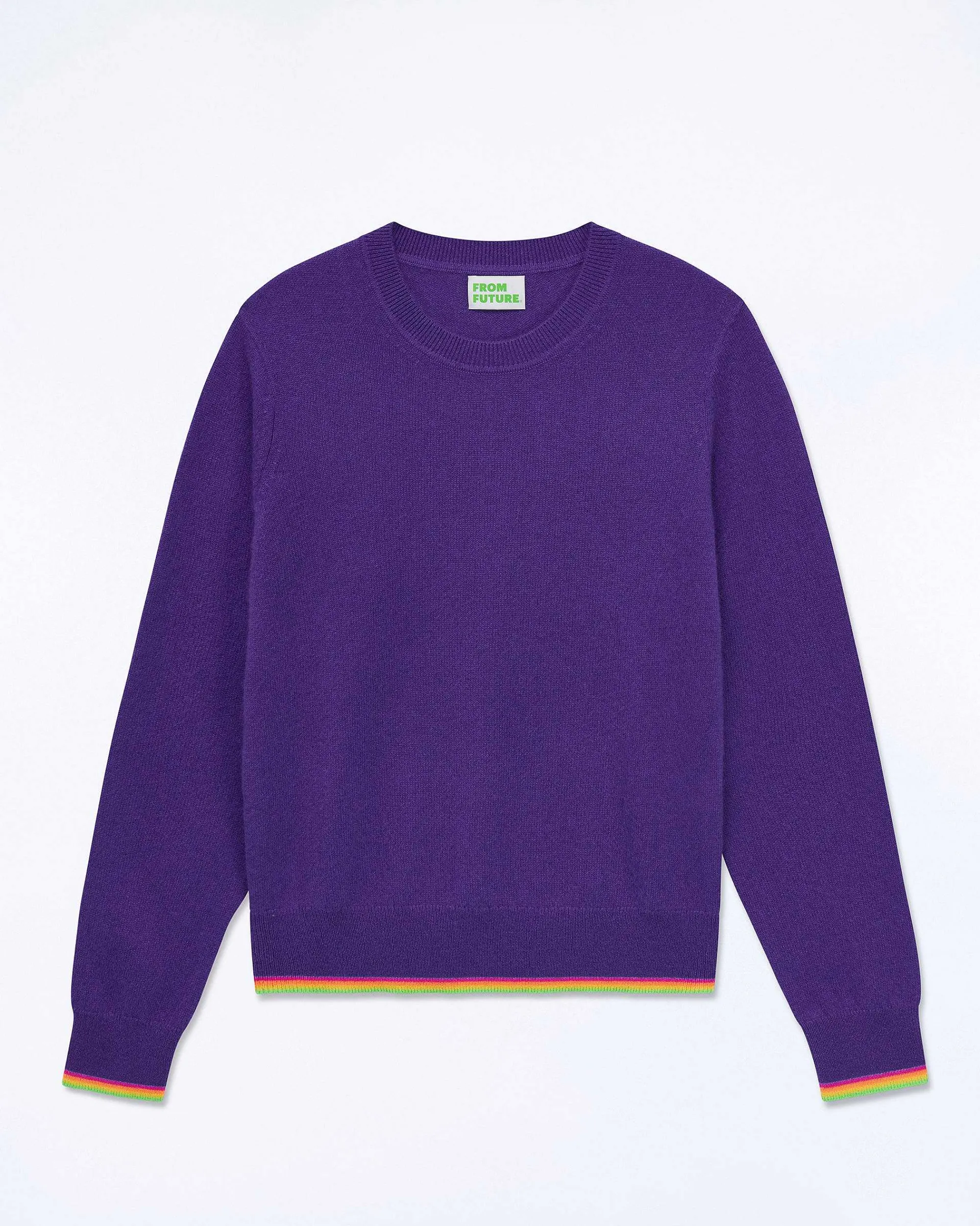 Pull Col Rond Bas Liseret Multicolore*FROM FUTURE