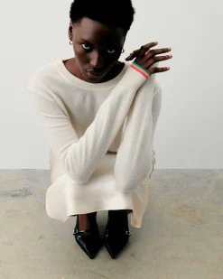 Pull Col Rond Bas Liseret Multicolore*FROM FUTURE Clearance