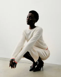 Pull Col Rond Bas Liseret Multicolore*FROM FUTURE Clearance