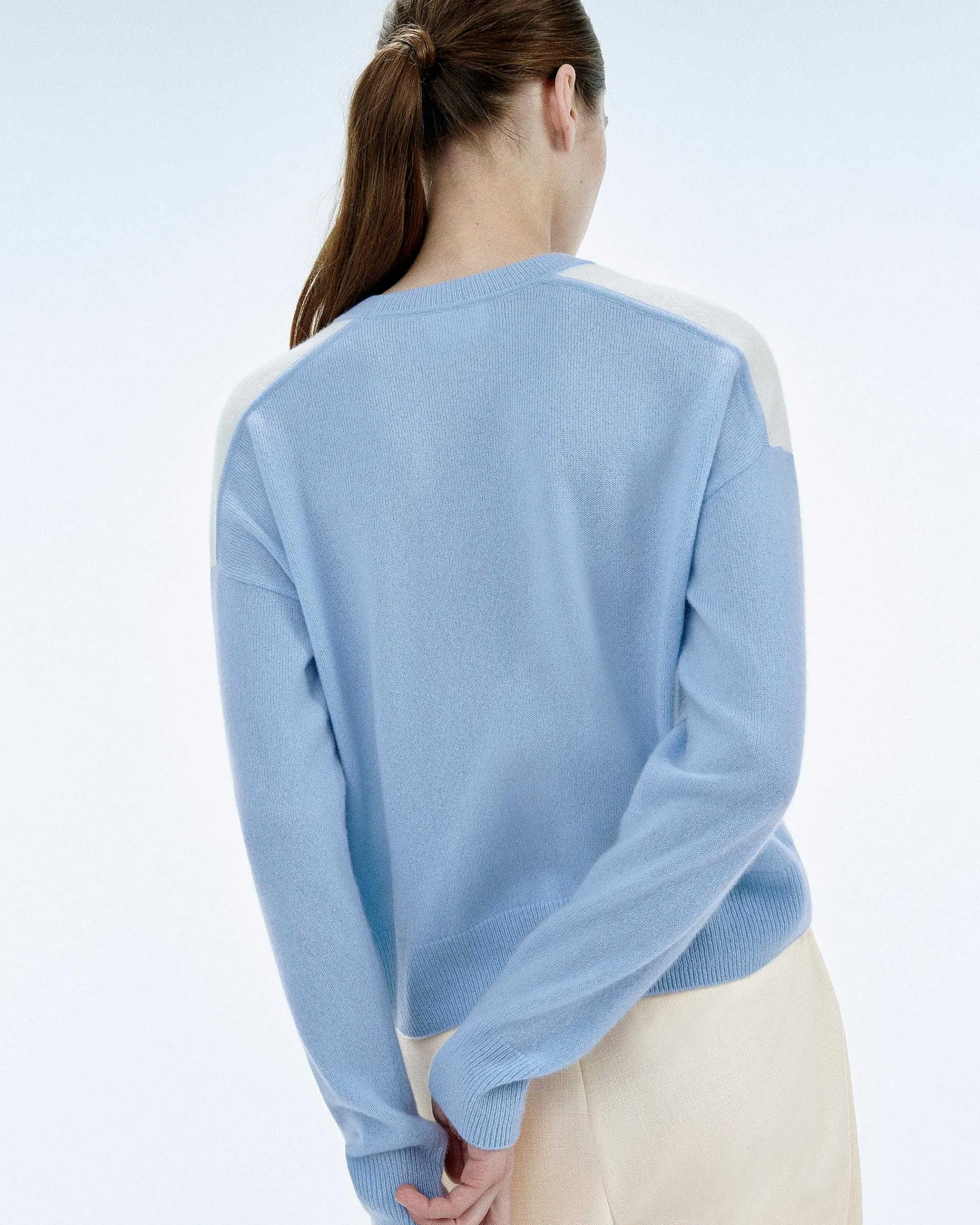 Pull Col Rond Bicolore Et Broderie*FROM FUTURE Sale