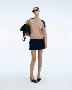 Pull Col Rond Bicolore Et Broderie*FROM FUTURE Outlet