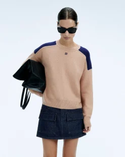 Pull Col Rond Bicolore Et Broderie*FROM FUTURE Outlet