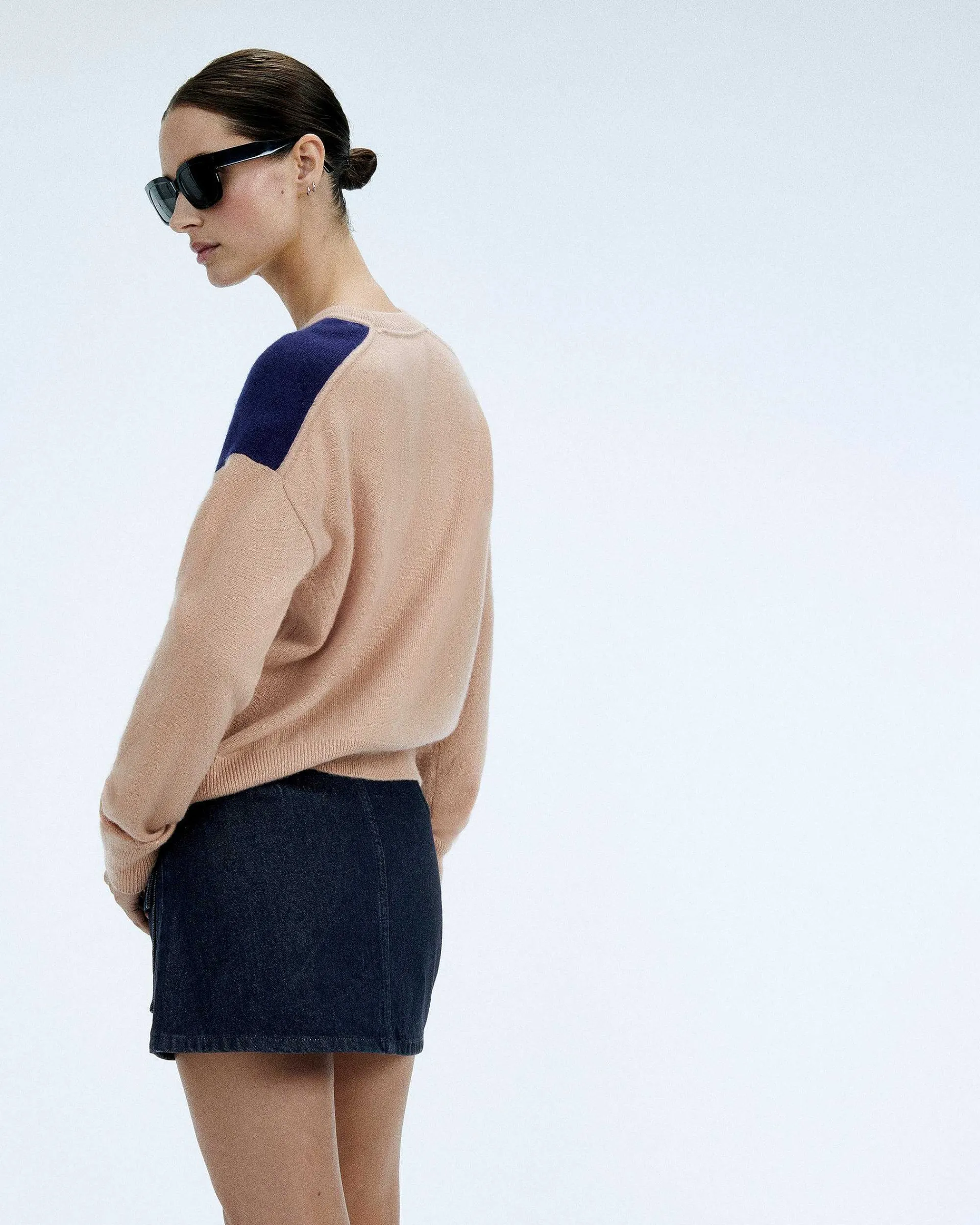 Pull Col Rond Bicolore Et Broderie*FROM FUTURE