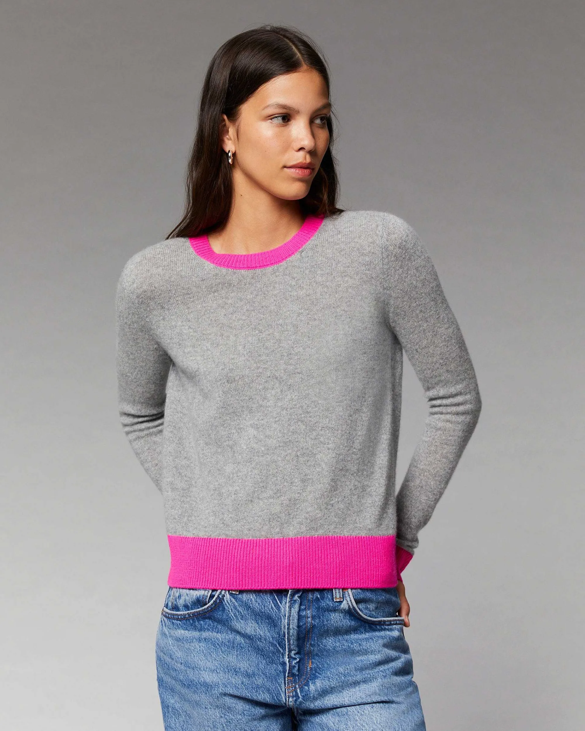 Pull Col Rond Bicolore Leger*FROM FUTURE Hot