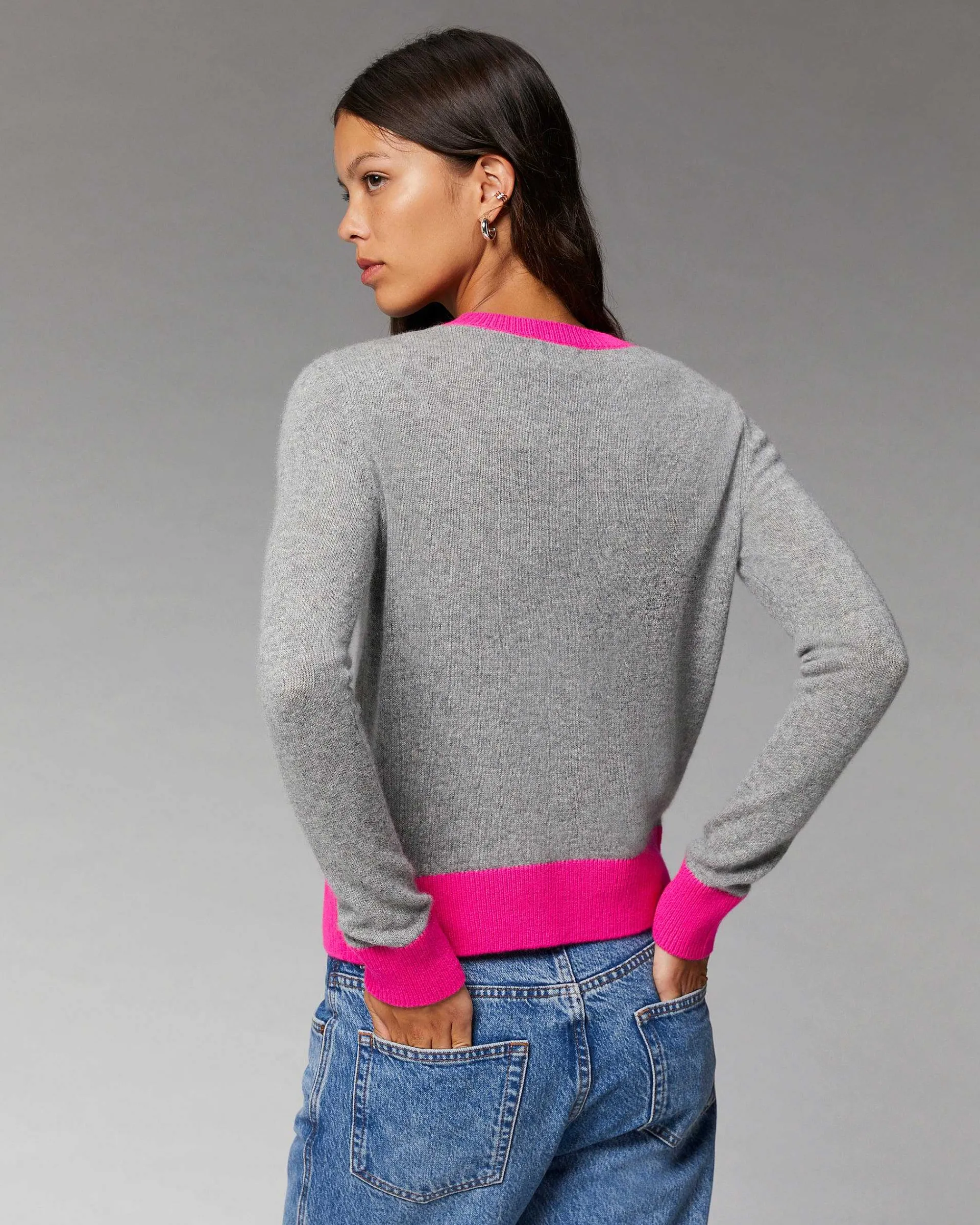 Pull Col Rond Bicolore Leger*FROM FUTURE Clearance