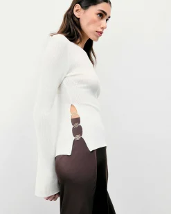 Pull Col Rond Bijoux Cotes*FROM FUTURE Sale