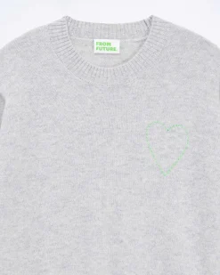 Pull Col Rond Coeur Brode*FROM FUTURE Discount