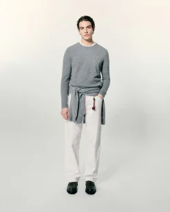 Pull Col Rond Coeur Brode*FROM FUTURE Online