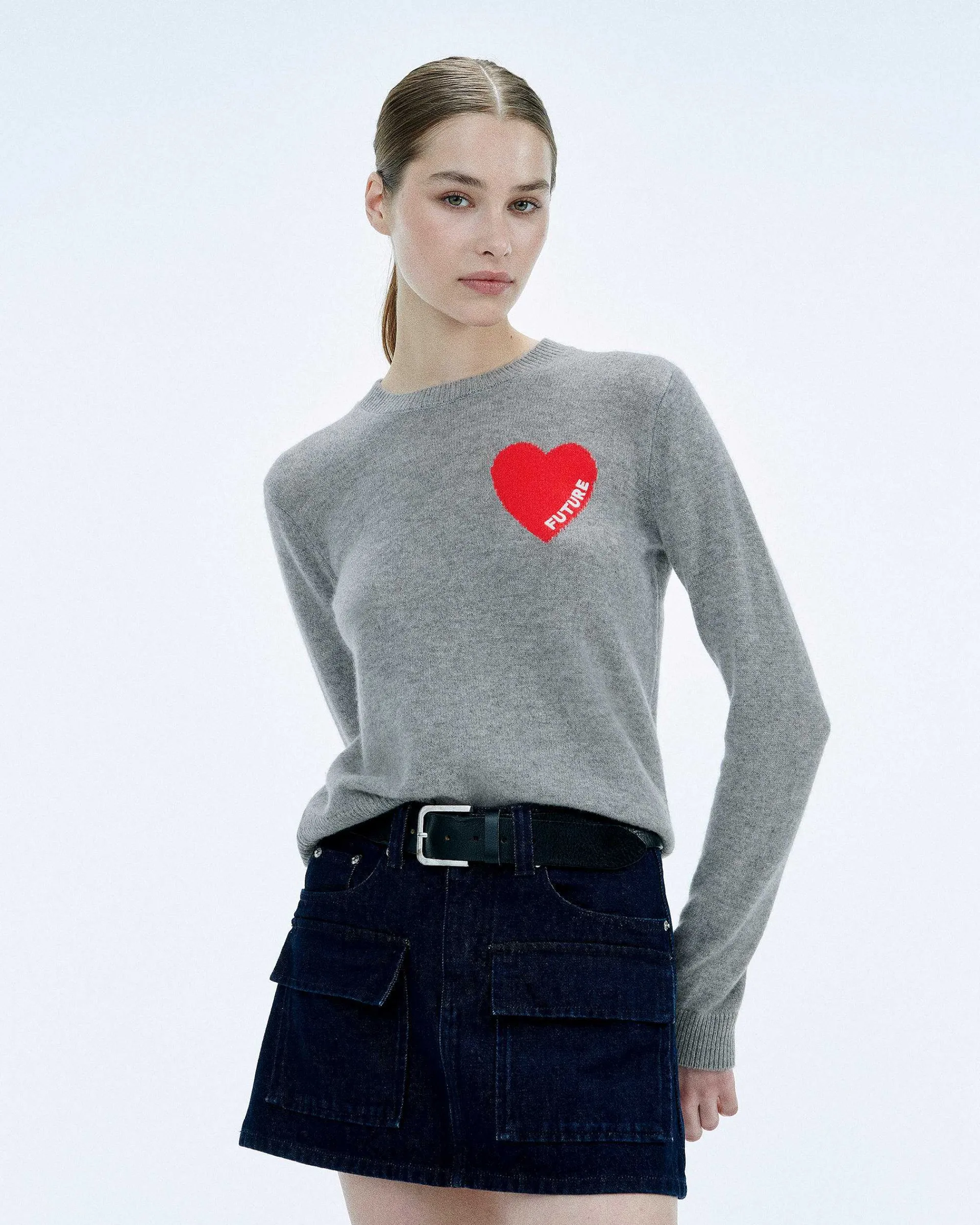 Pull Col Rond Coeur Broderie Future Light*FROM FUTURE Online