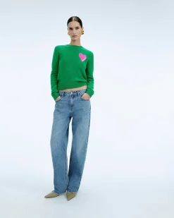 Pull Col Rond Coeur Broderie Future Light*FROM FUTURE Online