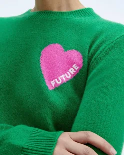 Pull Col Rond Coeur Broderie Future Light*FROM FUTURE Online