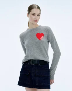 Pull Col Rond Coeur Broderie Future Light*FROM FUTURE Outlet