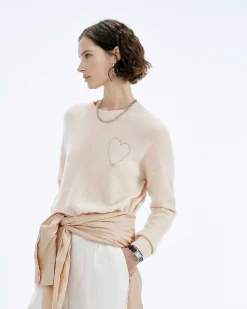 Pull Col Rond Coeur Brode*FROM FUTURE