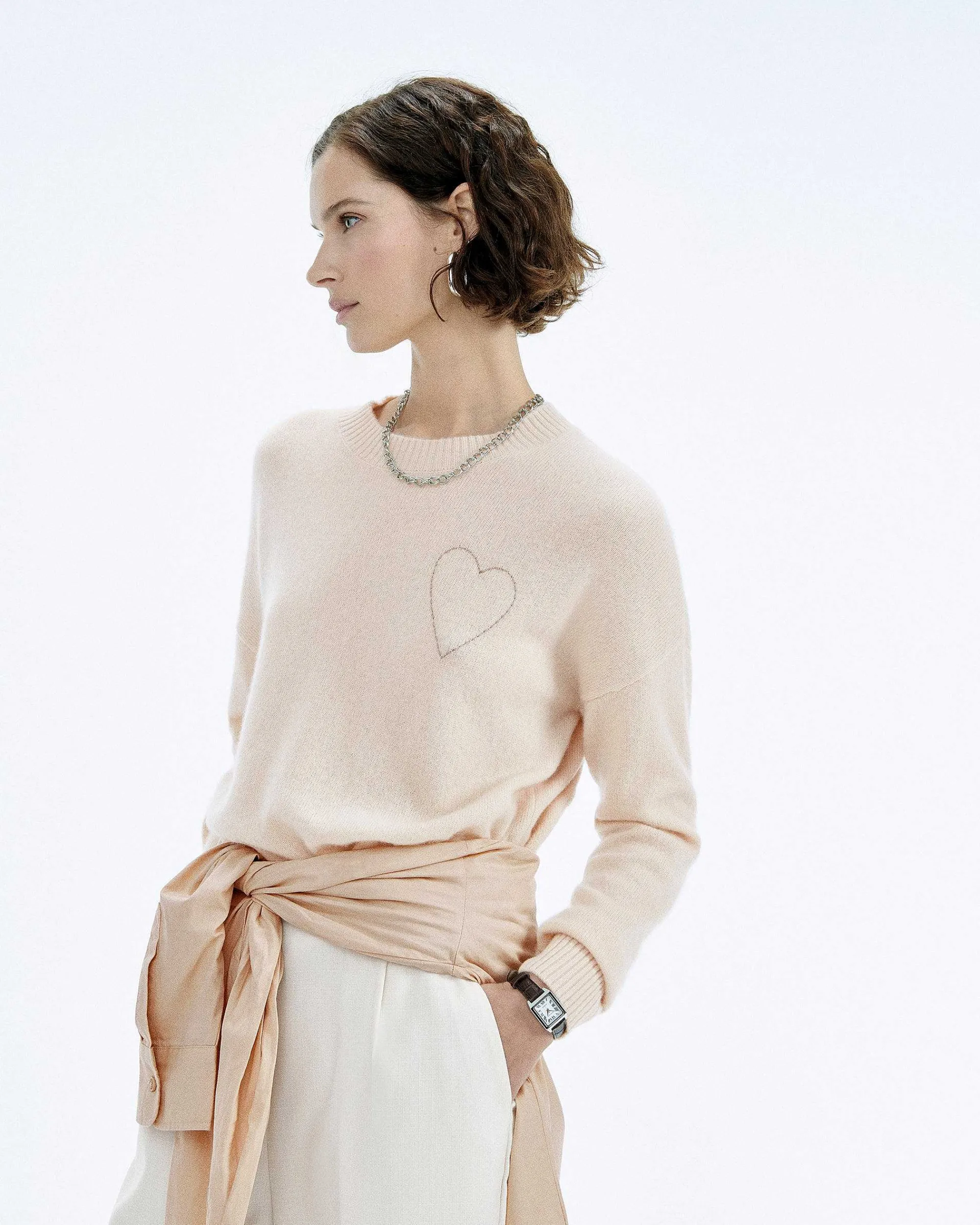 Pull Col Rond Coeur Brode*FROM FUTURE Discount