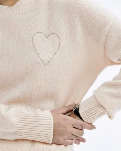 Pull Col Rond Coeur Brode*FROM FUTURE Discount