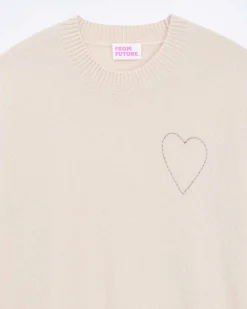 Pull Col Rond Coeur Brode*FROM FUTURE Discount