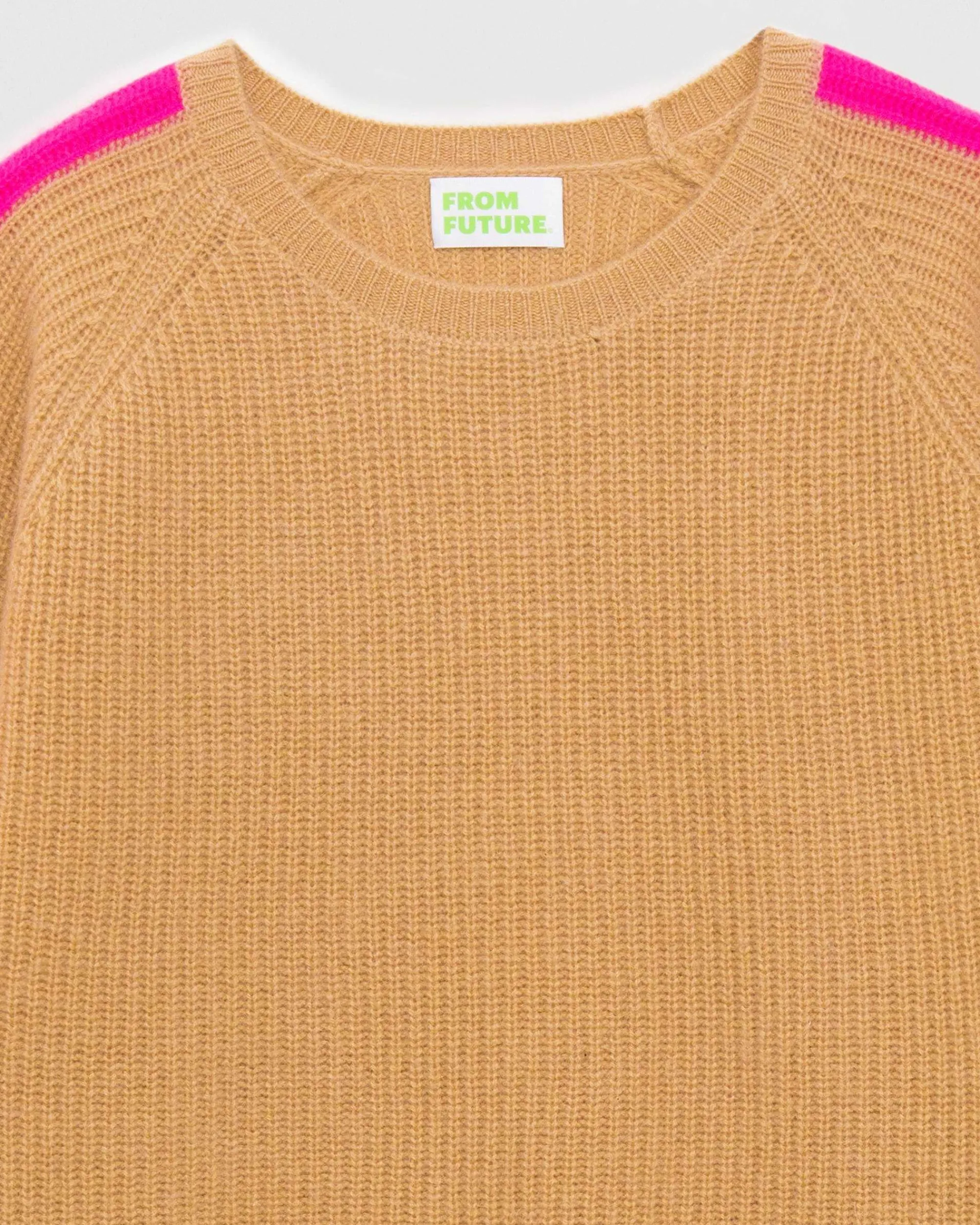 Pull Col Rond Maille Perlee Bandes Multicolore*FROM FUTURE Clearance