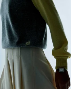 Pull Col Rond Manches Contrastees*FROM FUTURE Hot