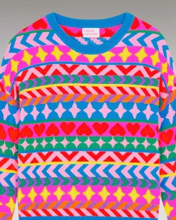 Pull Col Rond Norvegien Allover*FROM FUTURE Hot