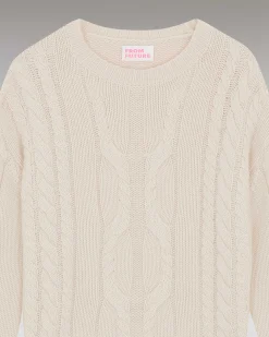 Pull Col Rond Torsades Epais*FROM FUTURE Sale