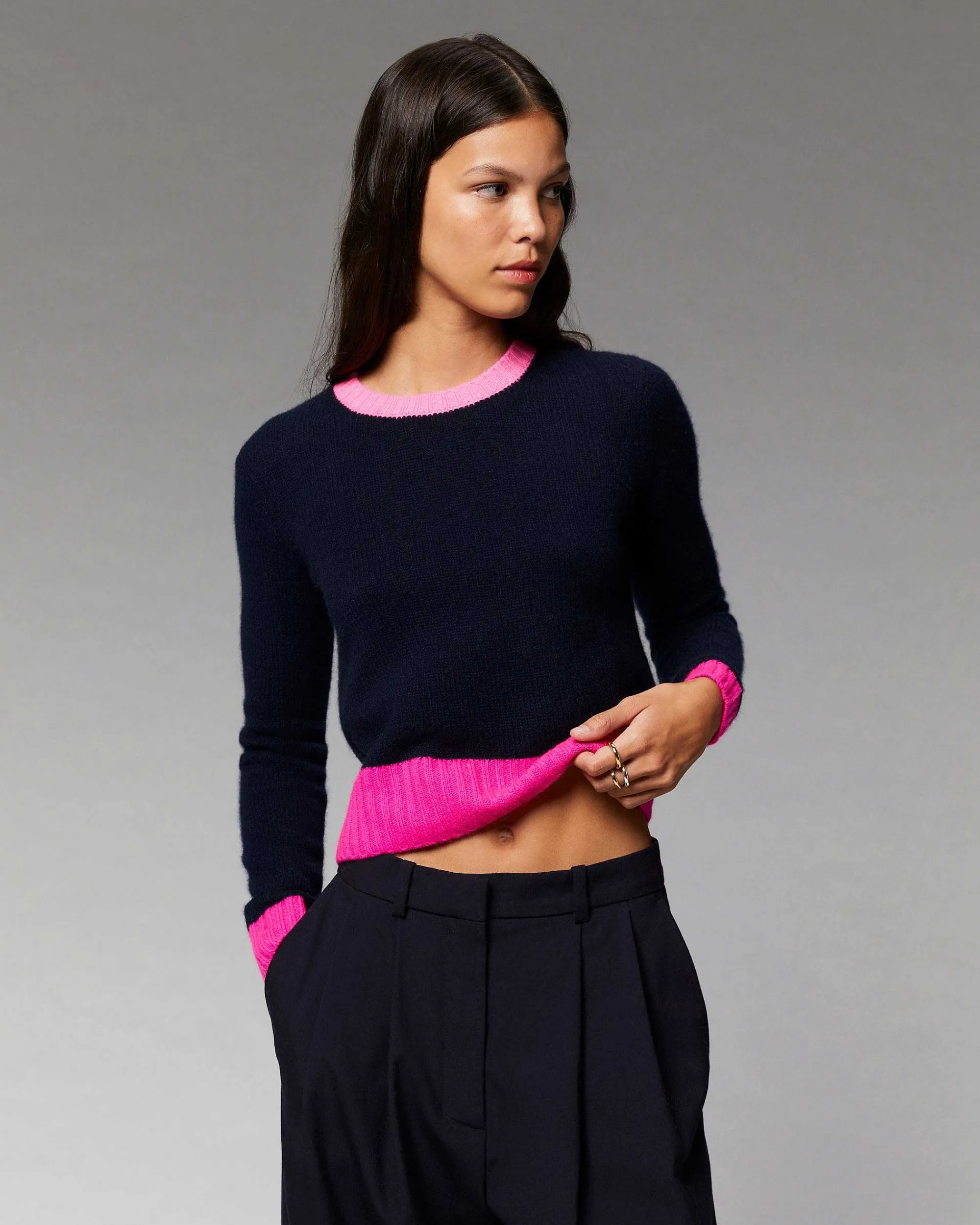 Pull Col Rond Tricolore*FROM FUTURE Outlet