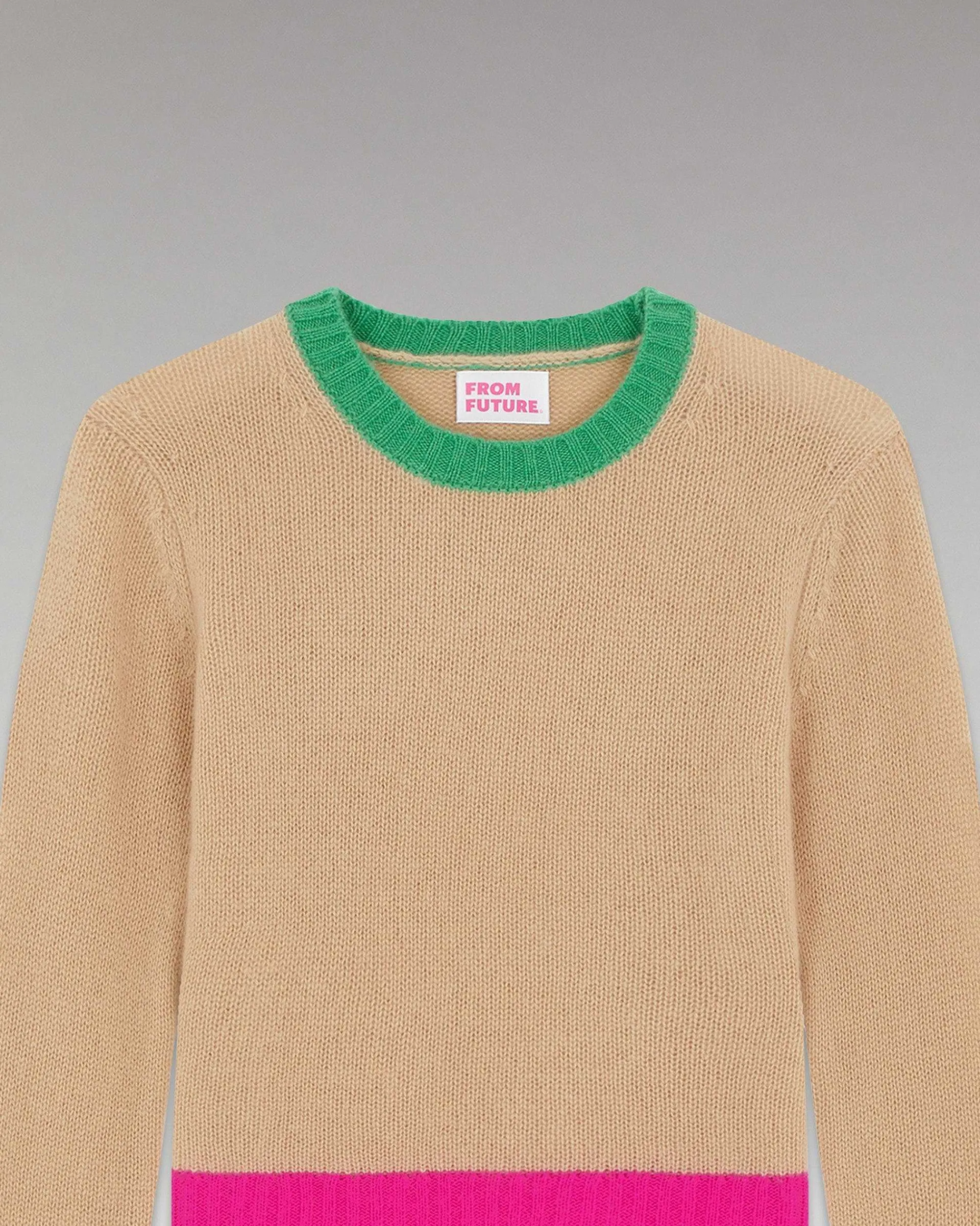 Pull Col Rond Tricolore*FROM FUTURE Clearance