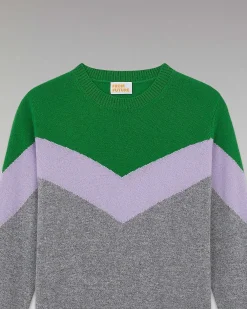 Pull Col Rond Tricolore Leger*FROM FUTURE Sale