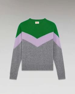 Pull Col Rond Tricolore Leger*FROM FUTURE Clearance