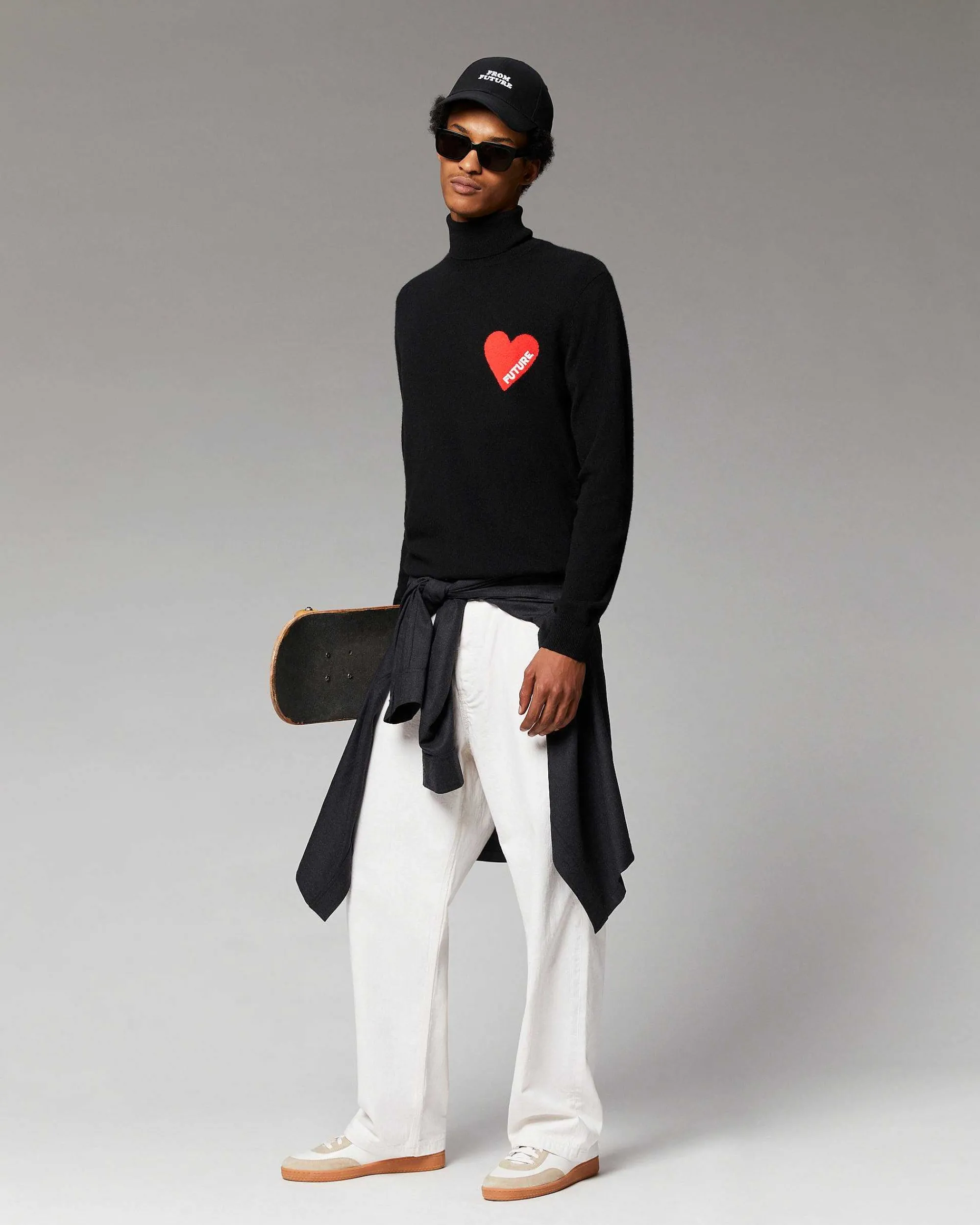 Pull Col Roule Coeur*FROM FUTURE Clearance