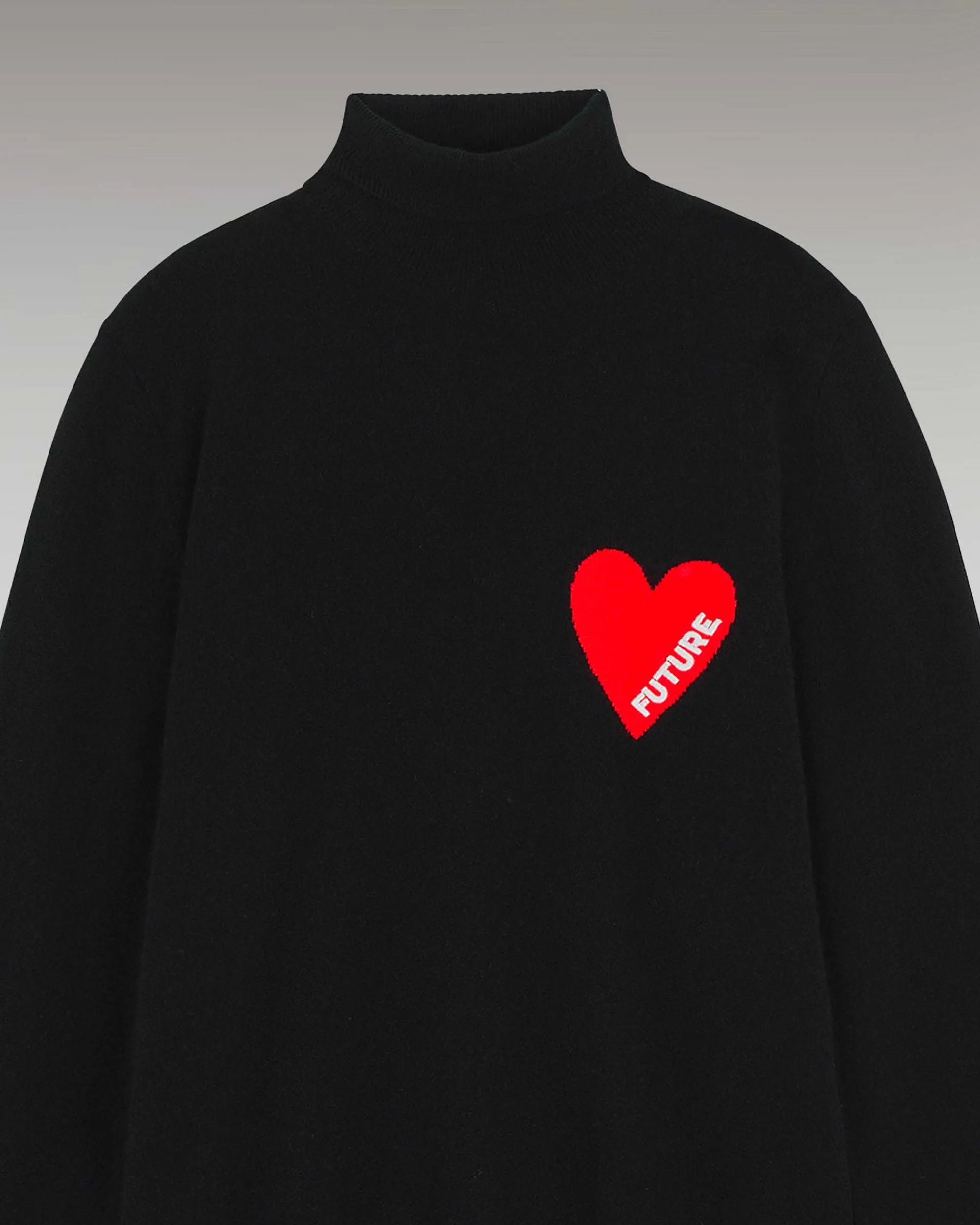 Pull Col Roule Coeur*FROM FUTURE Clearance