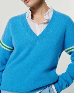 Pull Col V Bandes Bicolores Manches*FROM FUTURE Outlet