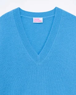 Pull Col V Bandes Bicolores Manches*FROM FUTURE Sale