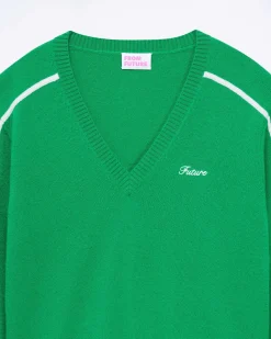 Pull Col V Bandes Fines Future*FROM FUTURE Hot