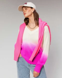 Pull Col V Dip Dye Leger*FROM FUTURE New