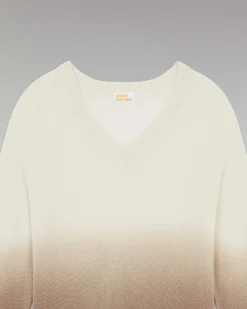 Pull Col V Dip Dye Leger*FROM FUTURE New
