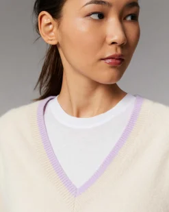 Pull Col V Liserets Contrastes Leger*FROM FUTURE Discount