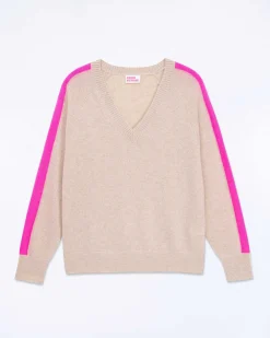 Pull Col V Oversize Bande Manches Light*FROM FUTURE Clearance