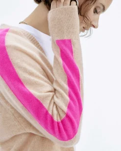 Pull Col V Oversize Bande Manches Light*FROM FUTURE Clearance