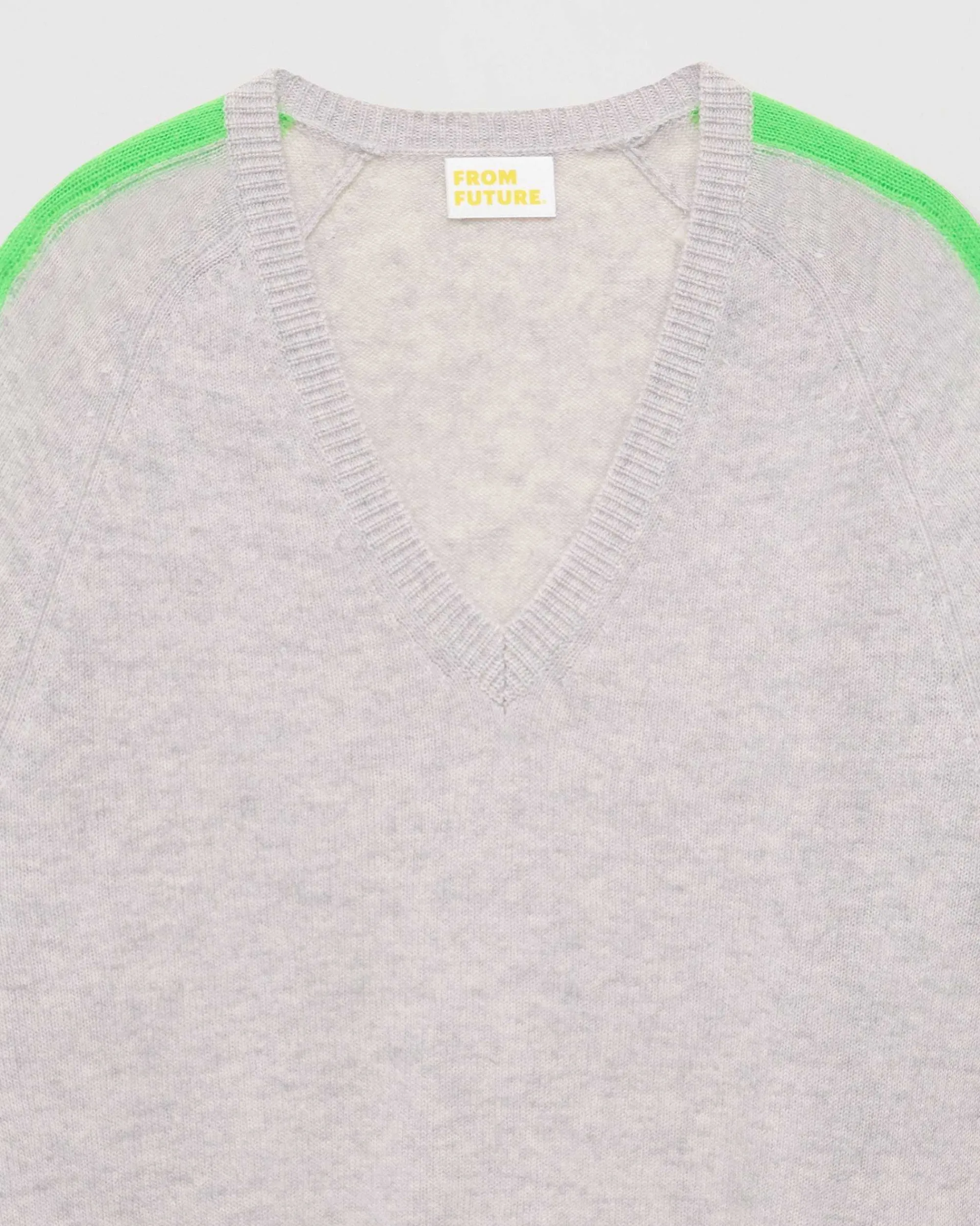 Pull Col V Oversize Bandes Bicolore Leger*FROM FUTURE Outlet