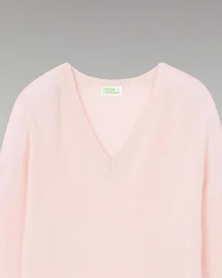 Pull Col V Oversize Bandes Bicolore Leger*FROM FUTURE