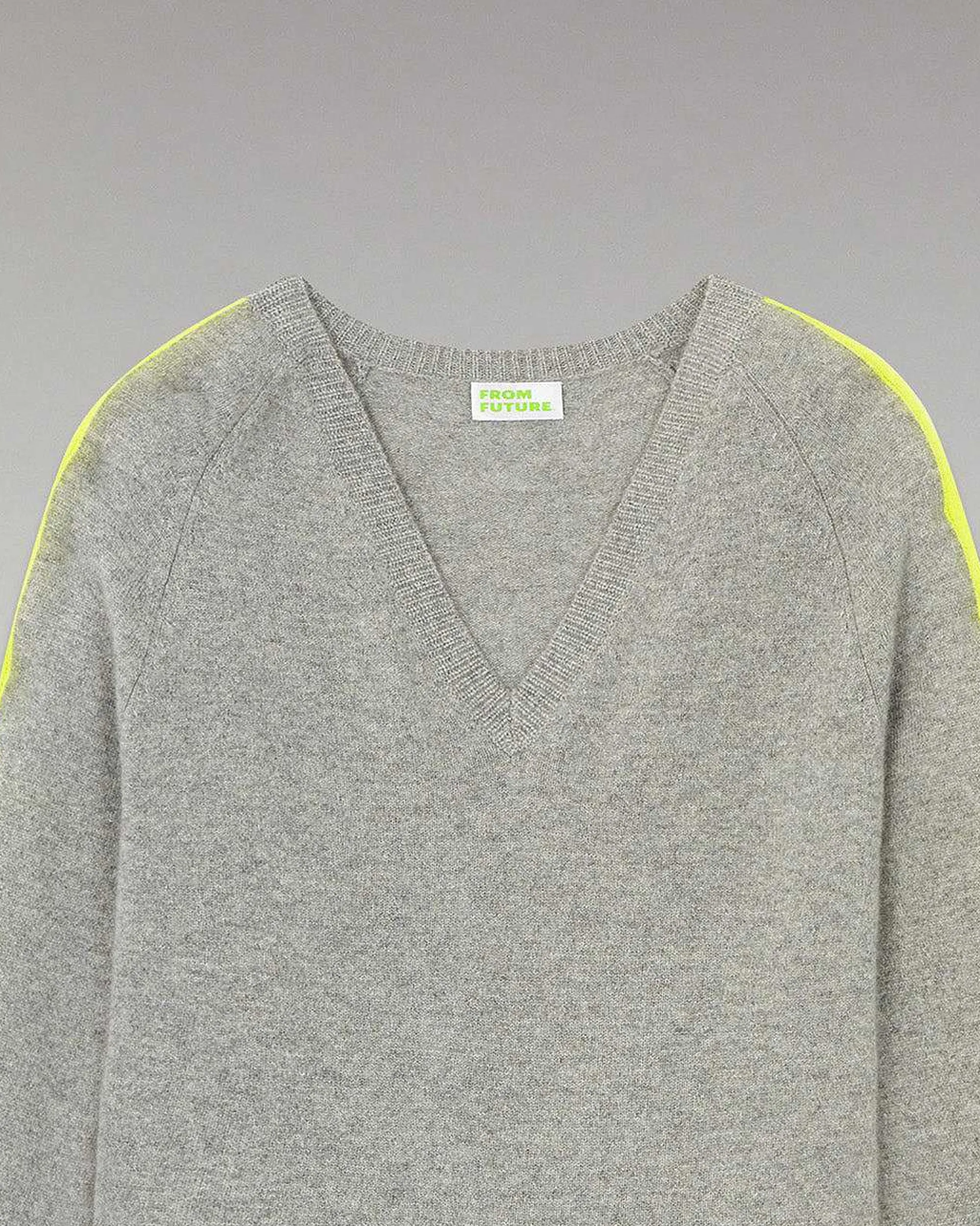 Pull Col V Oversize Bandes Bicolore Leger*FROM FUTURE New