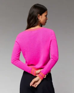 Pull Col V Rayures Tennis Leger*FROM FUTURE