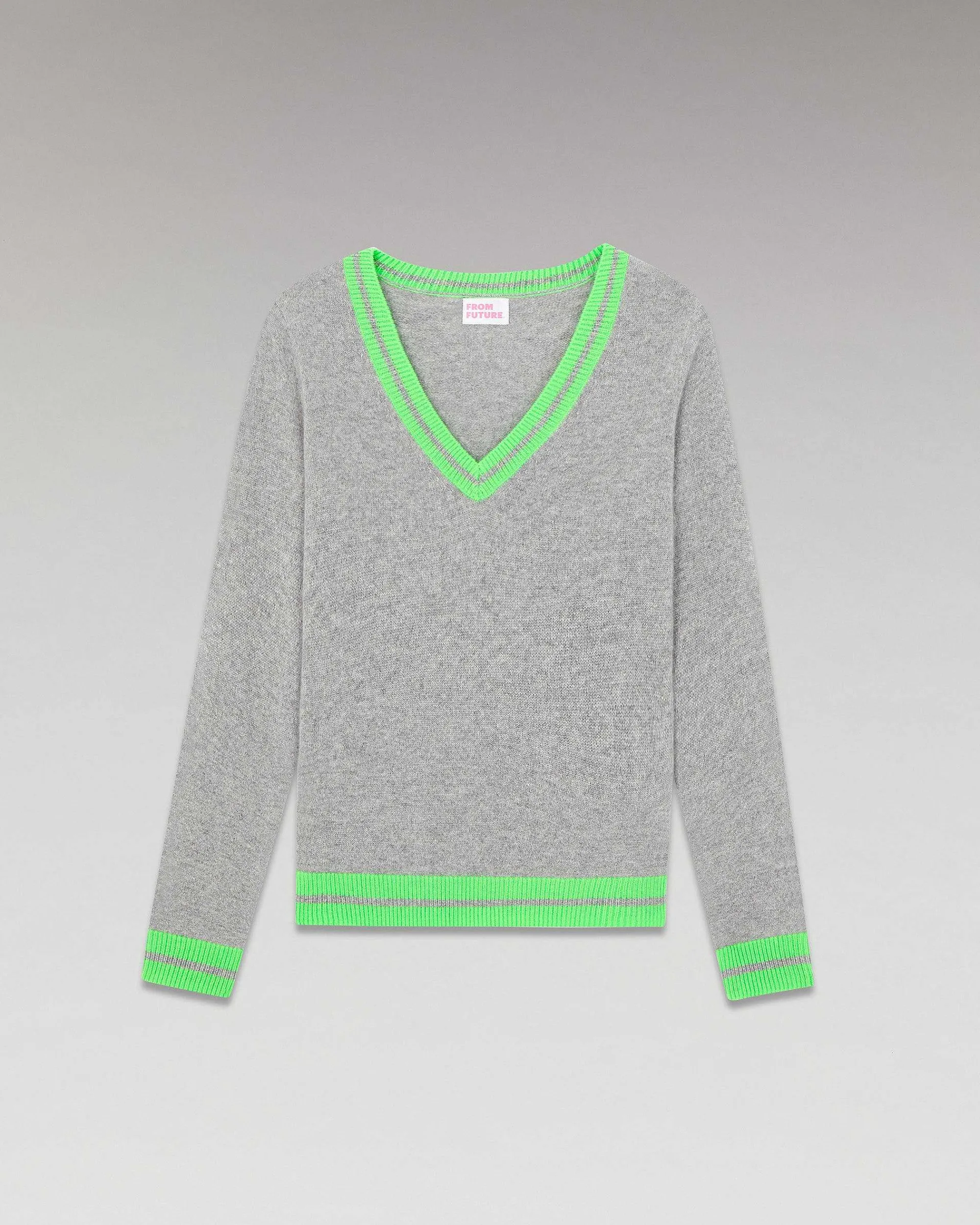Pull Col V Rayures Tennis Leger*FROM FUTURE Clearance
